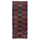 Hand Knotted "Tulu" Rug in Blue, Red & Light Brown. 100% Wool. Amazing Vintage Turkish Carpet