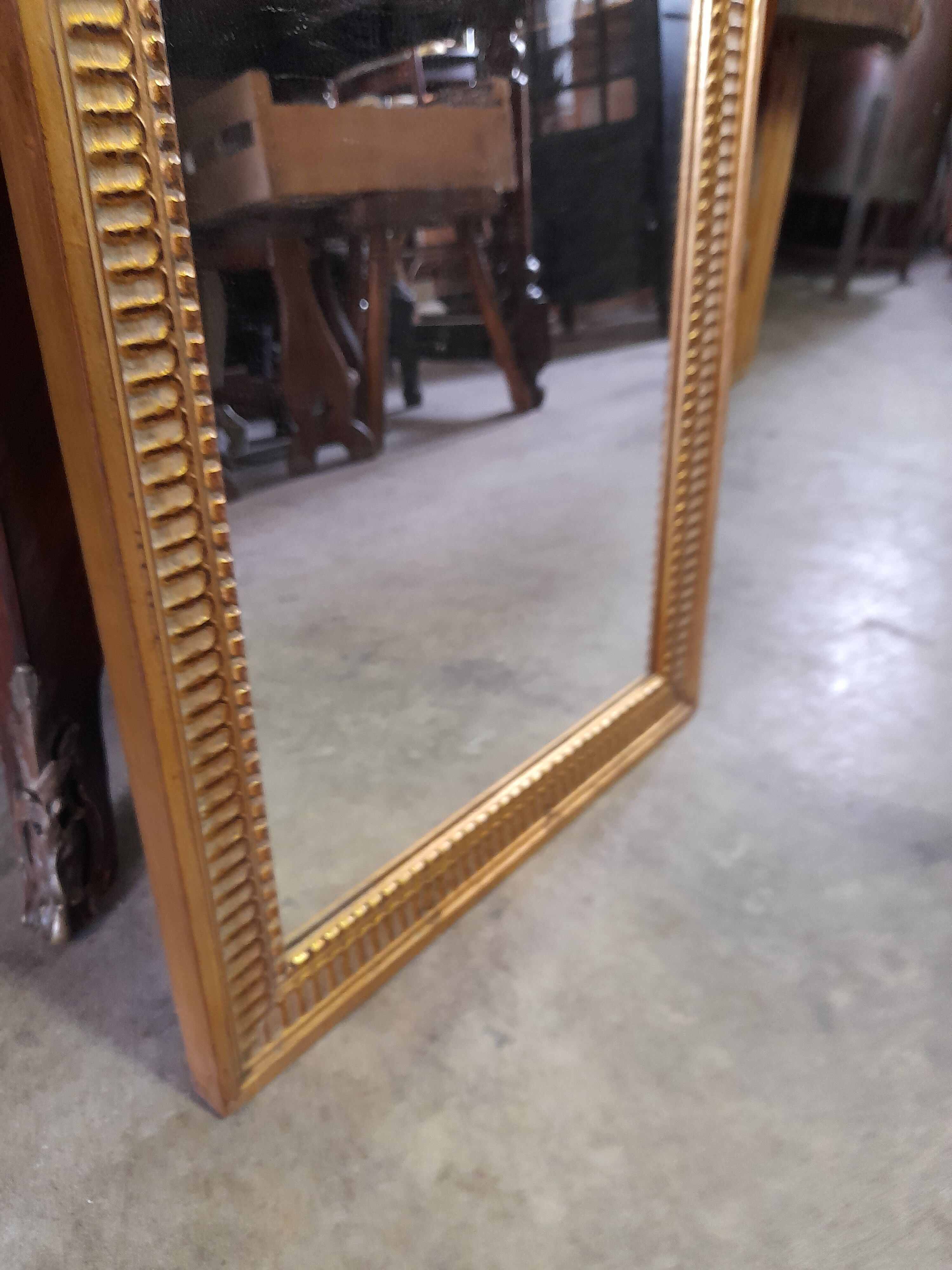 Miror rectangulaire en bois doré 1950 - 143x41cm