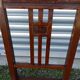 6 Art Deco dining chairs in solid wood and burgundy leather.