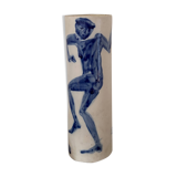 Ceramic vase signed Silvia Radu – dancer decoration, 1985