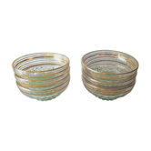 Lot 6 dessert cups in vintage glass