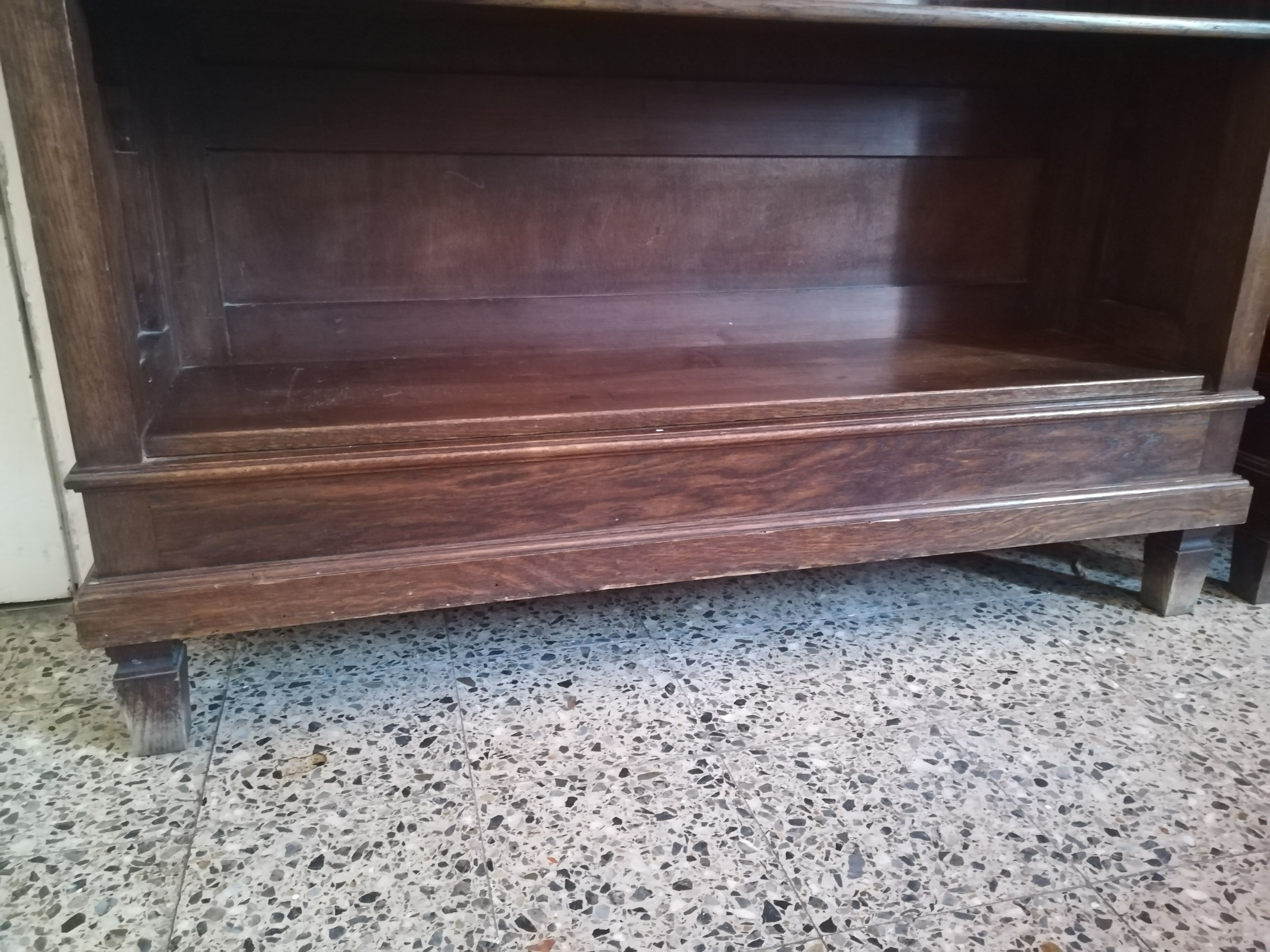 Pair of solid oak library