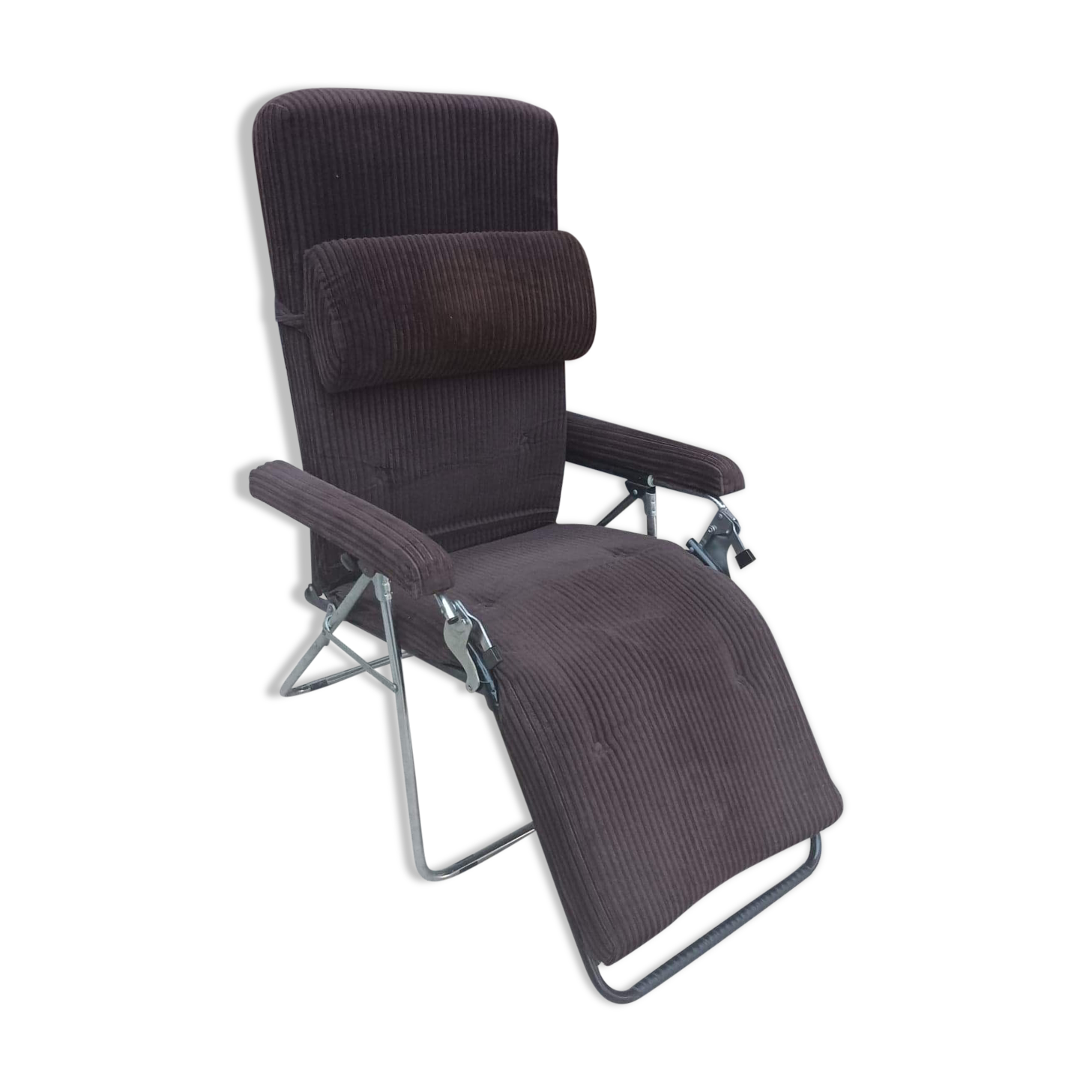 Fauteuil transat Lafuma vintage velours