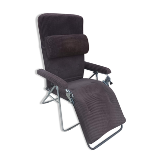 Fauteuil transat Lafuma vintage velours