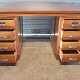 Walnut office with double lockers