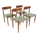 Set of 4 table chairs, Knud Faerch, Slagelse Møbelfabrik, Denmark, 196