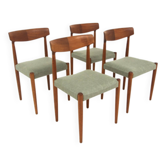 Set of 4 table chairs, Knud Faerch, Slagelse Møbelfabrik, Denmark, 196