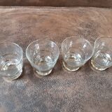 Set of 4 crystal digestive glasses