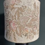 Table lamp on printing roll with floral lampshade floor lamp