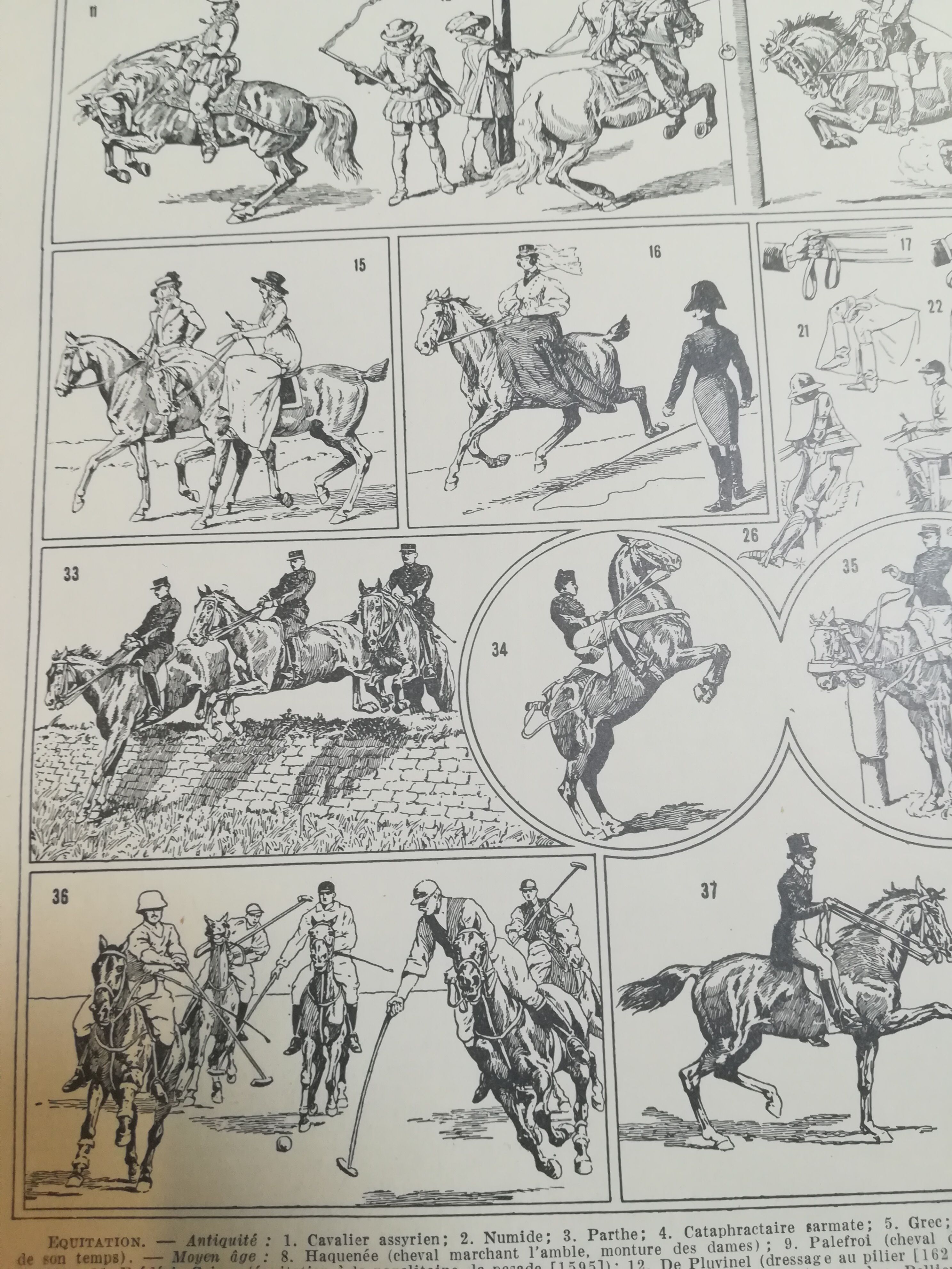 Lithograph on riding from 1928