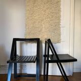 Pair of original/Vintage Aldo Jacober black folding chairs