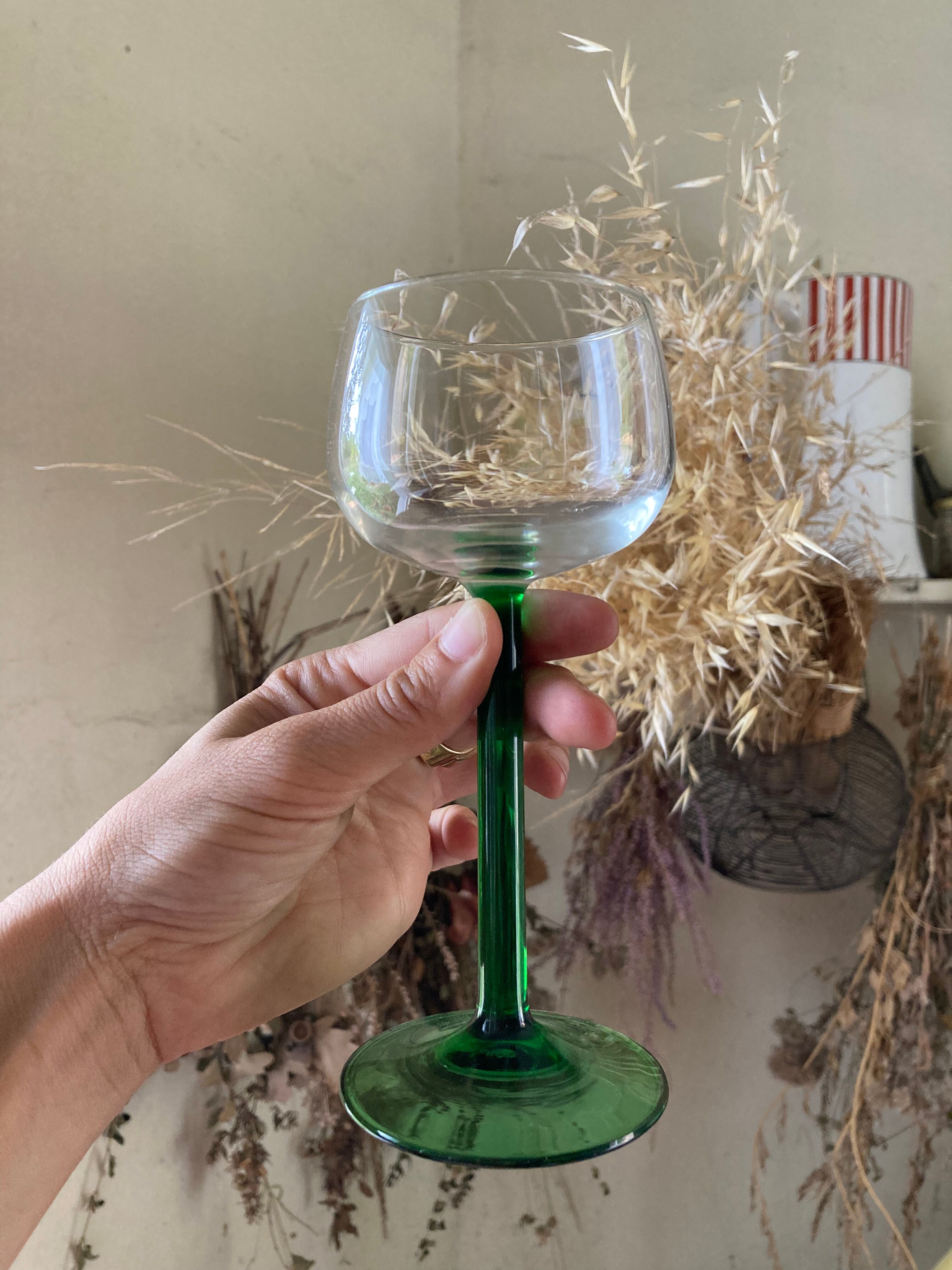 11 glasses of Alsace wine vintage green ideal white wine