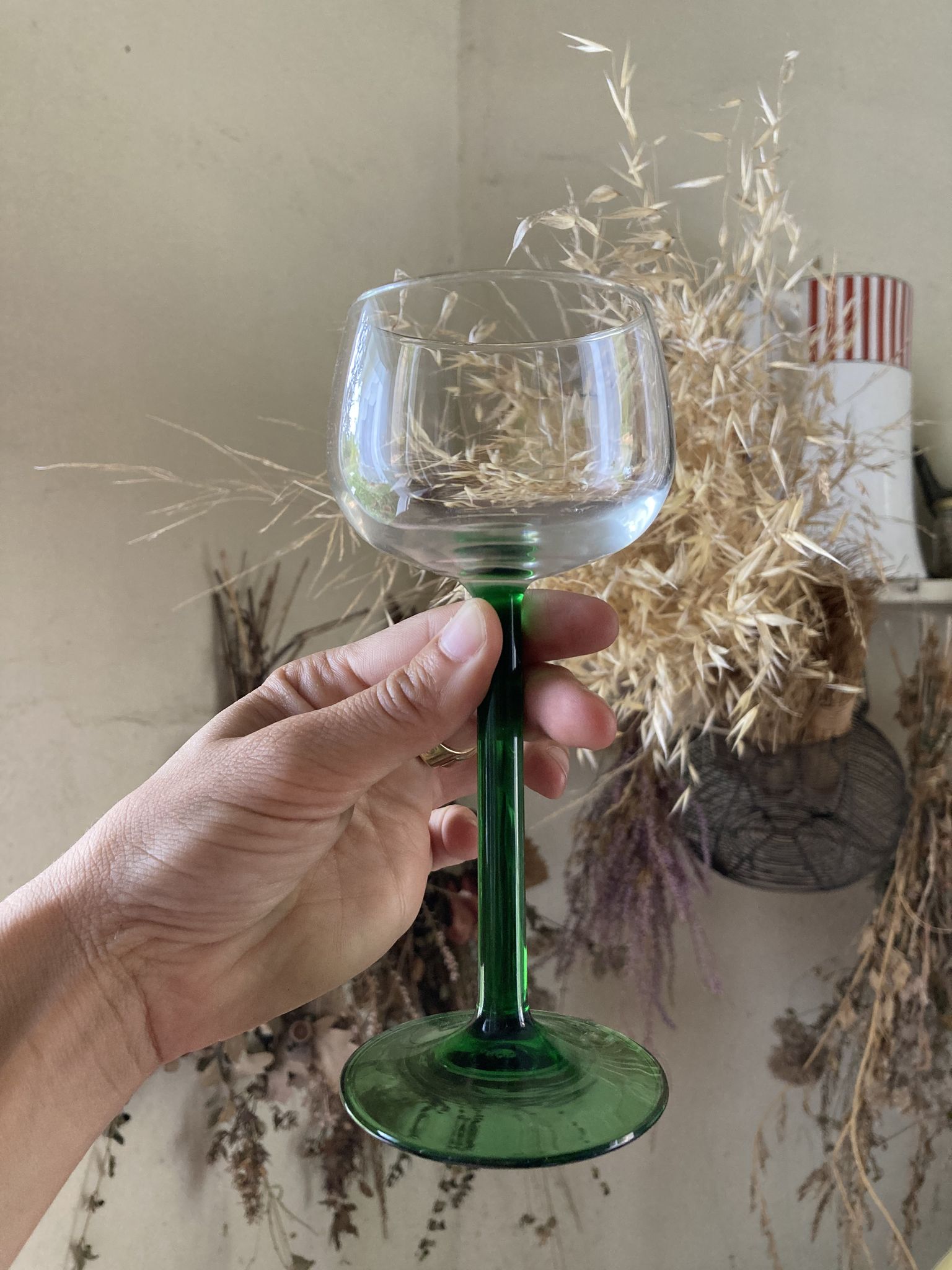 11 verres à vin d’Alsace vintage vert idéal vin blanc