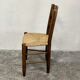 Vintage chair in solid wood and straw