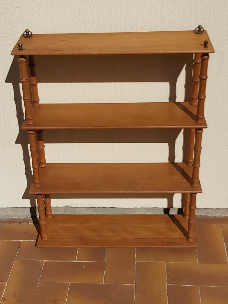 Vintage bamboo wood shelf