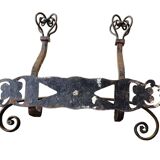Patères porte-manteaux vintage françaises en fer forgé