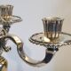 Silver metal candelabra