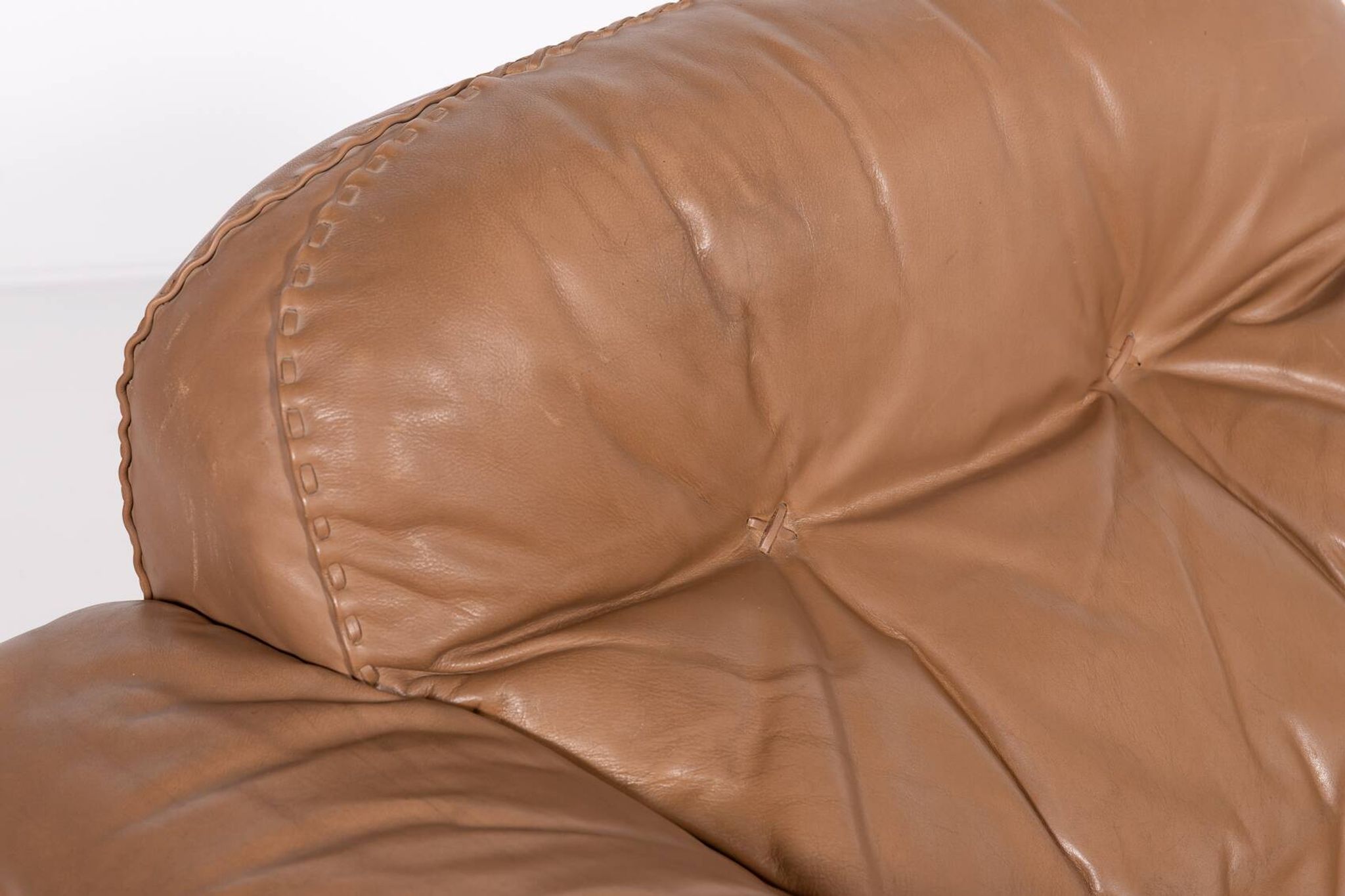 De Sede DS 101 brown leather lounge chairs, 1970's
