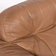 De Sede DS 101 brown leather lounge chairs, 1970's