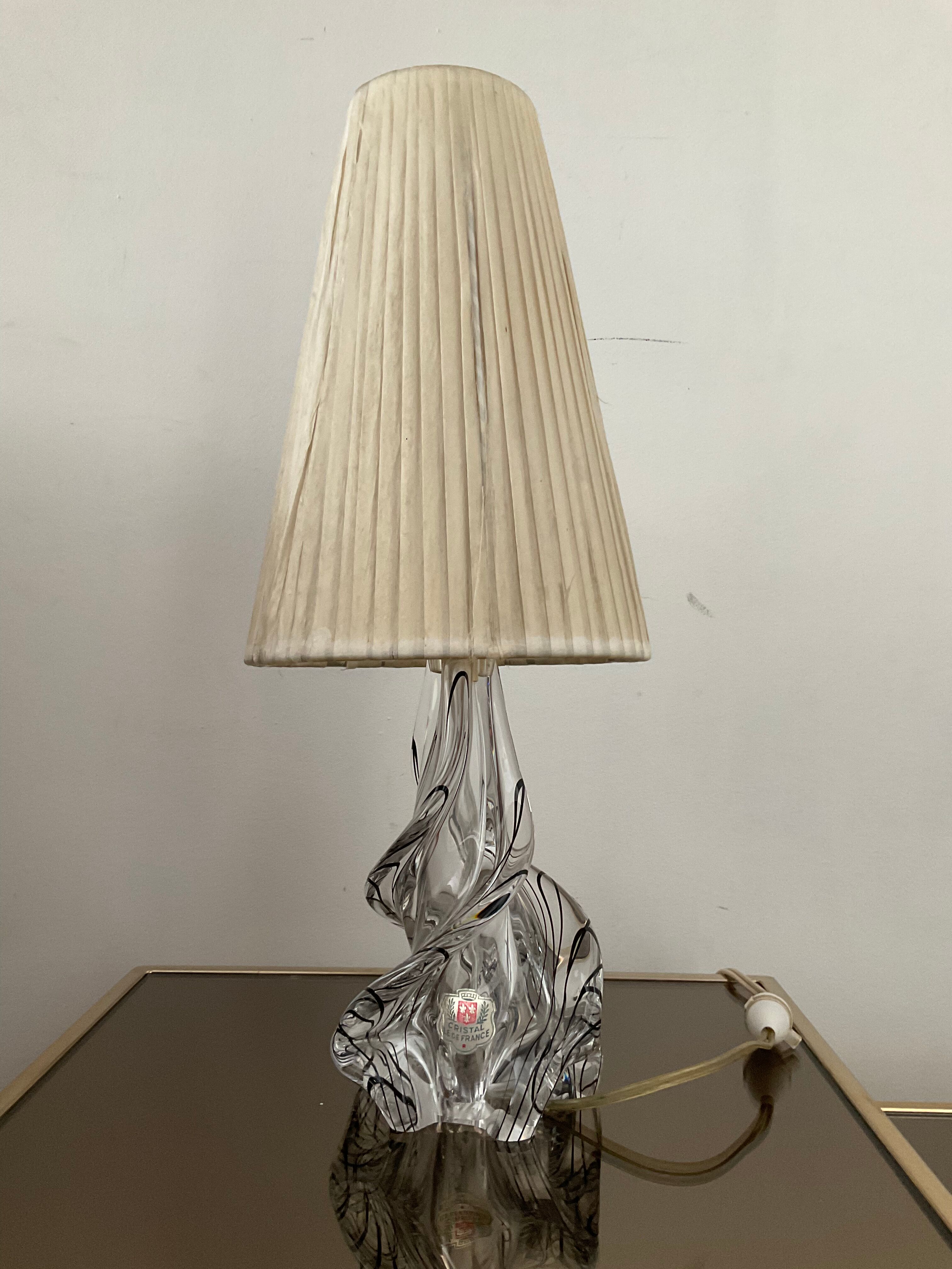 Vintage crystal lamp France 60s-70s