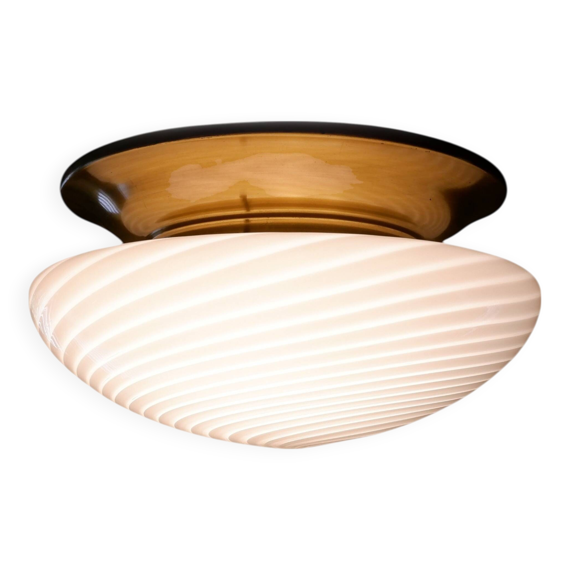 Murano Swirl ceiling lamp, Italy 1970s