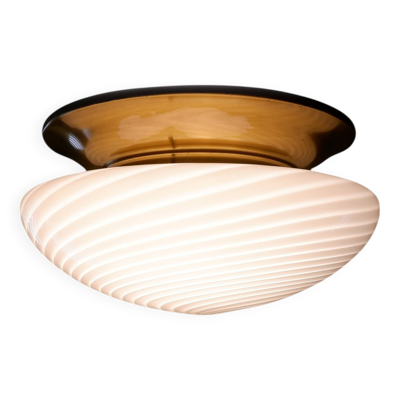 Plafonnier Murano Swirl, Italie, années 1970