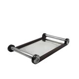 Art Deco wood mirrored tray, France 1930s