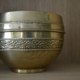 brass pot cover with frieze