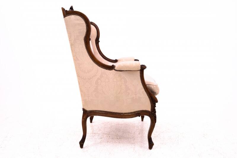 Wingback armchair, France, circa 1890.