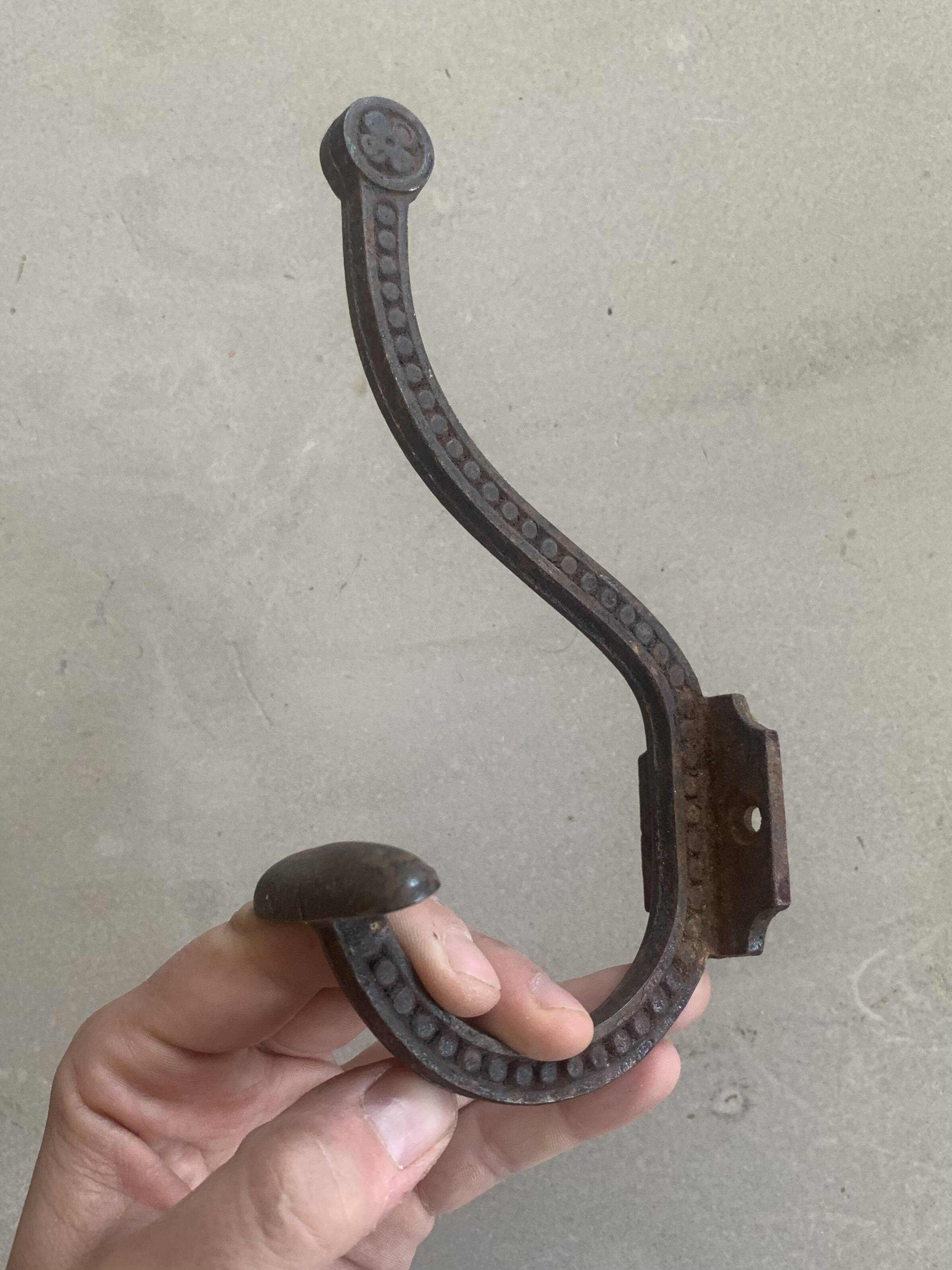 Cast iron coat hook