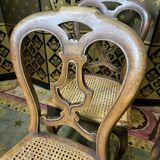 Suite of 4 Louis Philippe chairs in canning