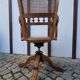 Victorian oak swivel armchair