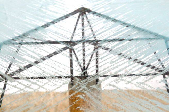 Concrete and ground glass table, Italy 1980's