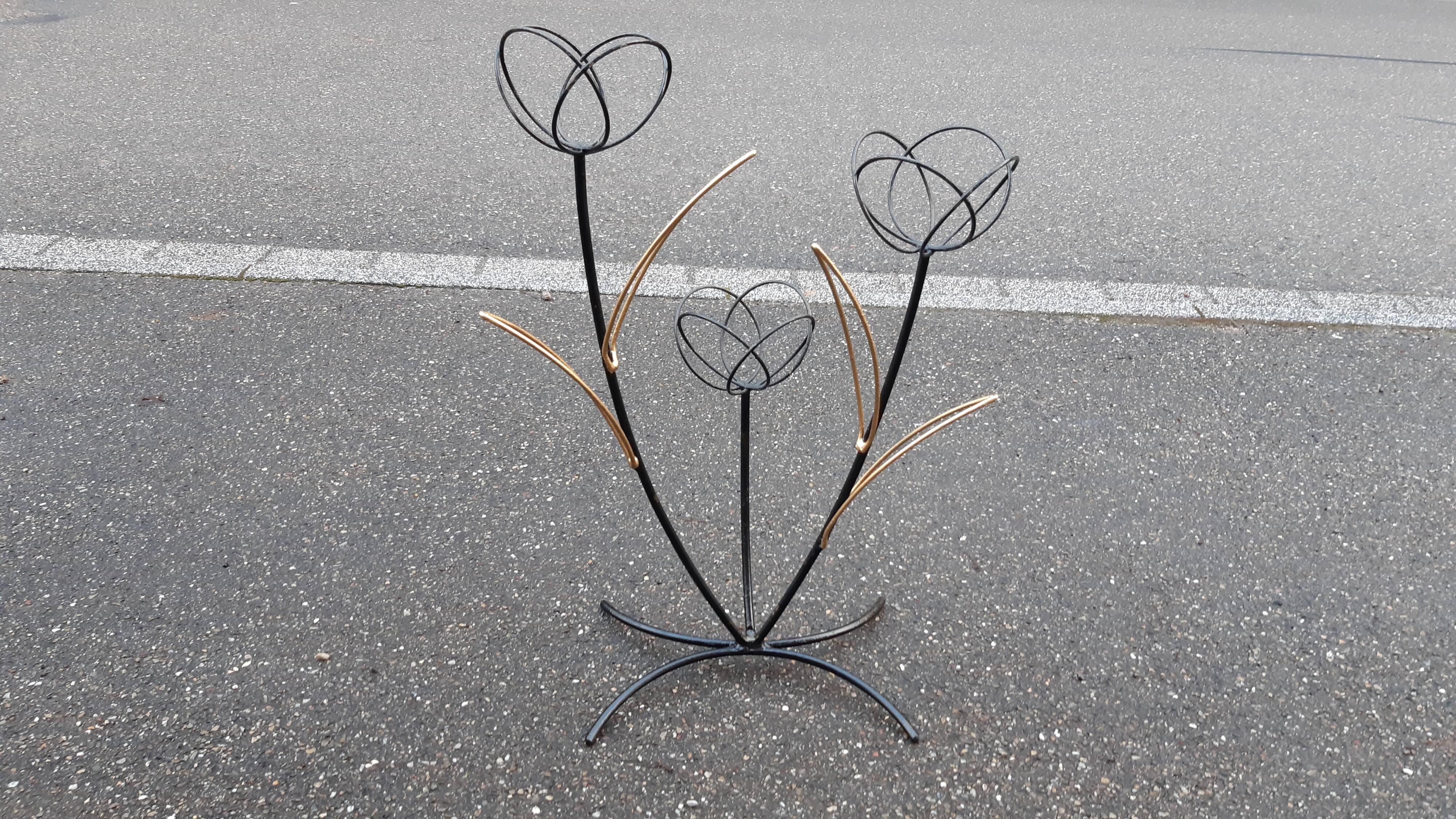 Porte plante métal 1950