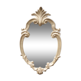 Silver wooden mirror 55 x33 cm