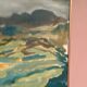 Swedish Oil on Panel “Landscape” by Lars Stocks,Framed & Vintage 77 × 57 cm