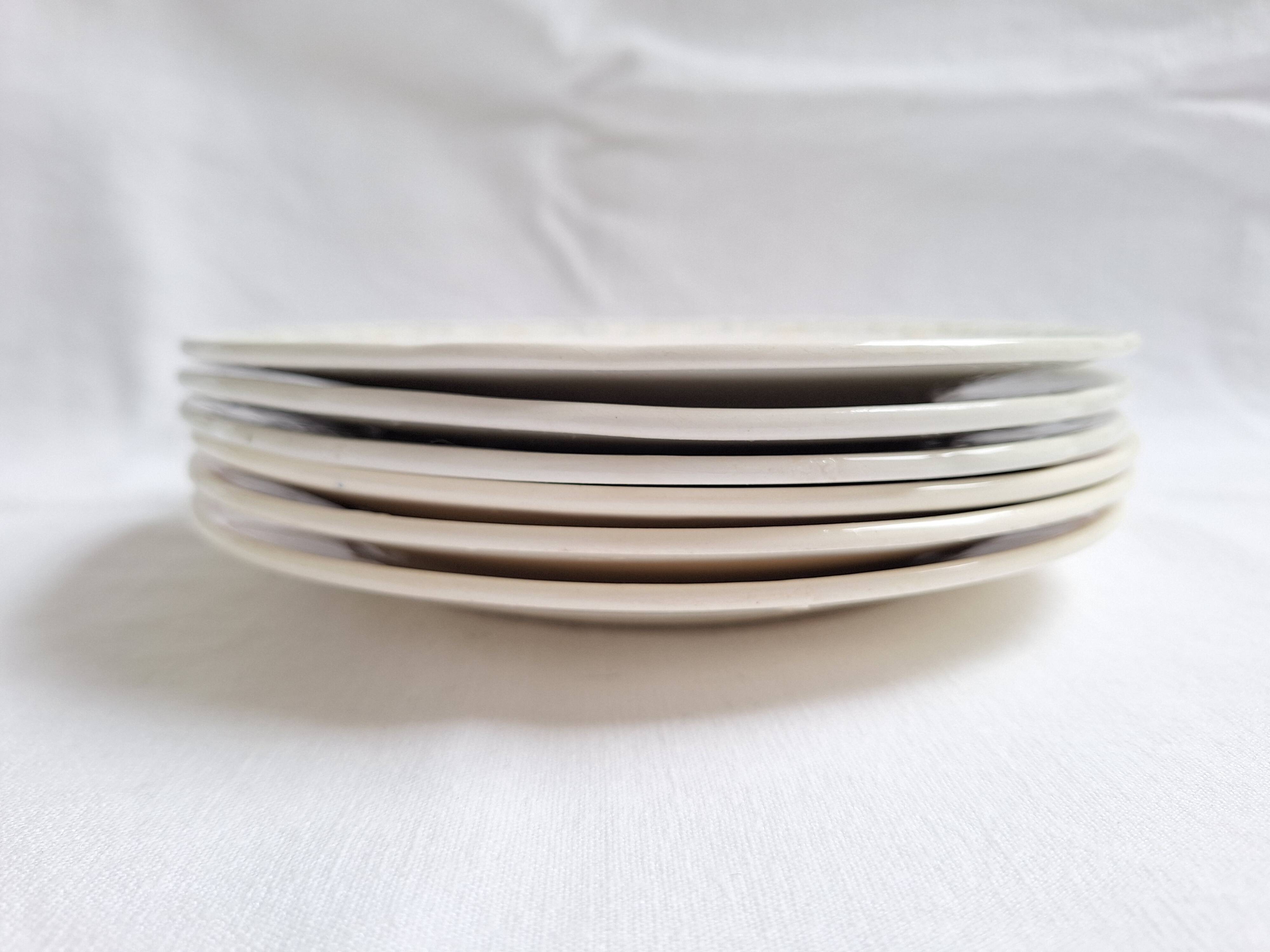 Assiettes à dessert Longwy et Lunéville