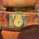 Large suitcase or trunk - leather suitcase, period 1910/1920.