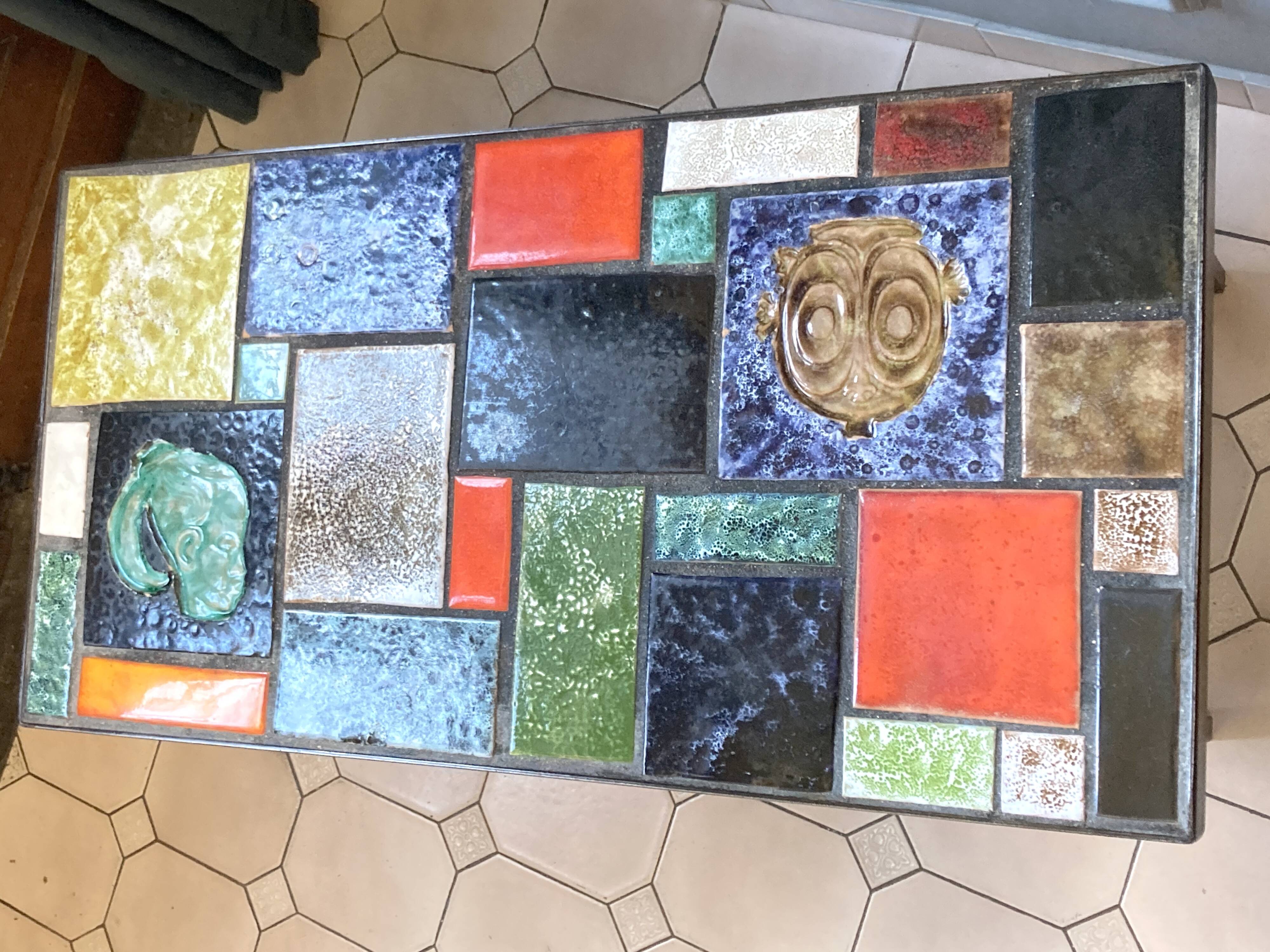 1970s ceramic coffee table