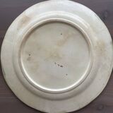 French barbotine plate – raised floral decoration – late 19th century