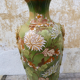 Vase Satsuma 1900 Japan Mejii period Chrysanthemes enamelled pottery