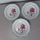 3 assiettes dessert vintage de Digoin Sarreguemines modèle Malmaison