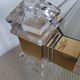 Large Hollywood Regency coffee table Lucite Brass double top 70s