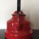 Red enamelled kettle