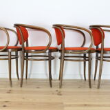 Chairs bistro curved wood called "Le Corbusier"