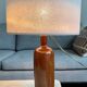Lampe bouteille grès vintage