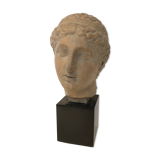 Bust Greek goddess marble base 1970