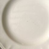 Set of 6 flat plates Digoin Sarreguemines, ivory color