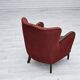 1960s, Danish armchair by Alfred Christensen, red furniture wool fabric.