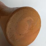 Vase "Diabolo" de potier en terre cuite vernissée vintage